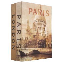Paris & London Dual book lock box W/Key