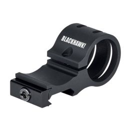 Offset Flashlight Rail Mount Black