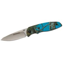 KNIFE, EDC FOLDER BLUE CAMO BX