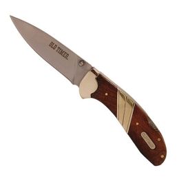 Large Lockback Clip Folder,Wood Handle,BX