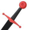 Single Hand Sprrng Sword-Blk Bld,Red Hilt