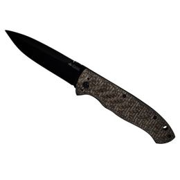 Vega-440C-Blk Ti, Folder, Textile Micarta