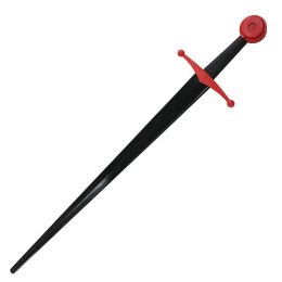 Single Hand Sprrng Sword-Blk Bld,Red Hilt