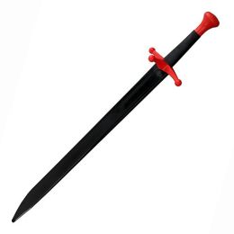 Synth Messer Sprrng Swd-Blk Bld,Red Hilt