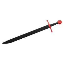 Synth Falchion Sprng Swrd-Blk Bld,Red Hlt