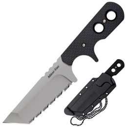 Mini Tac Tanto Serrated w/ Faux G-10