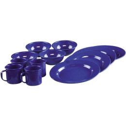 Enamelware Dining Set Blue 12pc
