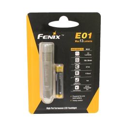 E01 LED Flashlight w/battery, Olive