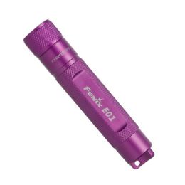 E01 LED Flashlight w/battery, Purple