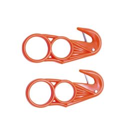 Lightweight Razor Gut Hook (twin pk),Orng