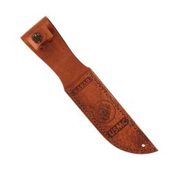 Leather Sheath, Usmc Logo-Brown