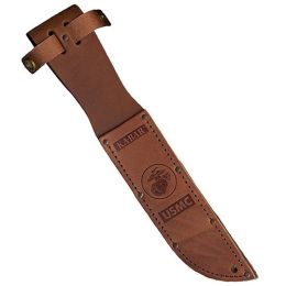 Lthr Sht,Usmc Logo-Brn,Fit Knf W/7" Blade