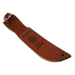 Leather Sheath, Army Logo-Brown