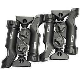 Powerlock Rod Hldr,Black,Deck Mount,4pack