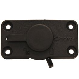Flush Deck Mount,Locking,Black w/Rain Cap