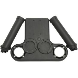 Dual Rod Hldr,Black,Original Tube Style