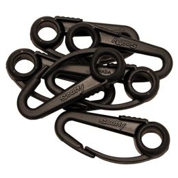 Nylon Snap Hook,Black, Package of 6
