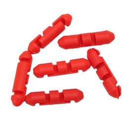 Stopper Beads for Braided Line,Red, 6/PK