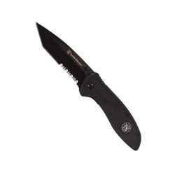 SW1102TS Blk Tanto Rub Alum Serr 3.5"