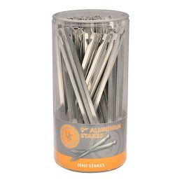 Aluminum Stake 9in, Sellinder 48-ct