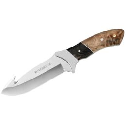 Large Fixed Blade Gut-Burl/Pk